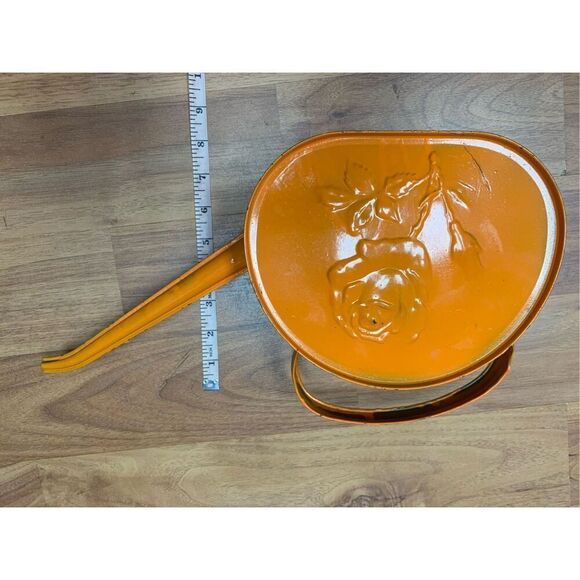 VINTAGE Rose Flower Orange Watering Can - Picture 7 of 11